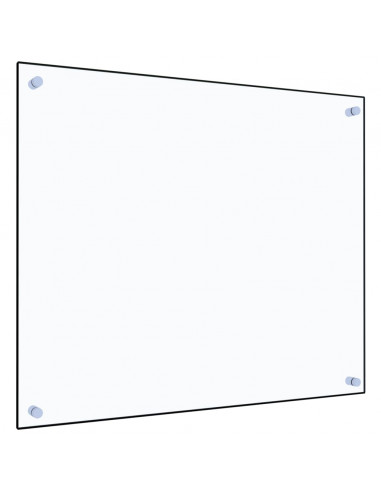 Paraschizzi per Cucina Trasparente 70x60 cm in Vetro Temperato