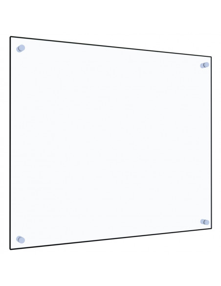 Paraschizzi per Cucina Trasparente 70x60 cm in Vetro Temperato