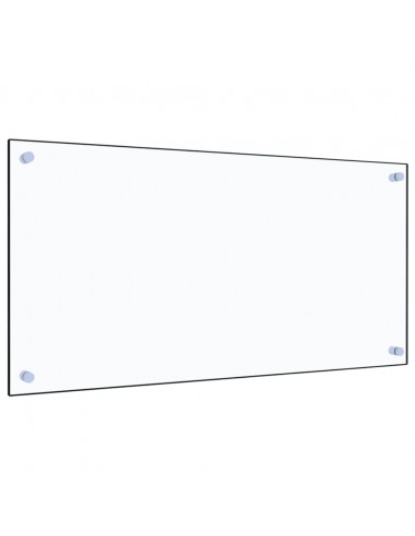 Paraschizzi per Cucina Trasparente 80x40 cm in Vetro Temperato