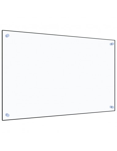 Paraschizzi per Cucina Trasparente 80x50 cm in Vetro Temperato