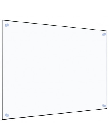 Paraschizzi per Cucina Trasparente 80x60 cm in Vetro Temperato