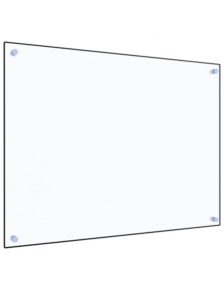 Paraschizzi per Cucina Trasparente 80x60 cm in Vetro Temperato