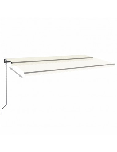 Tenda Automatica con Sensore Vento e LED 600x350 cm Crema