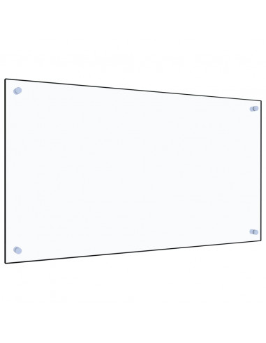 Paraschizzi per Cucina Trasparente 90x50 cm in Vetro Temperato