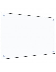 Paraschizzi per Cucina Trasparente 90x60 cm in Vetro Temperato 2