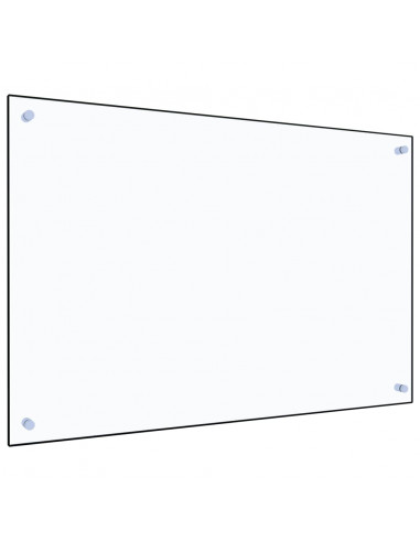 Paraschizzi per Cucina Trasparente 90x60 cm in Vetro Temperato