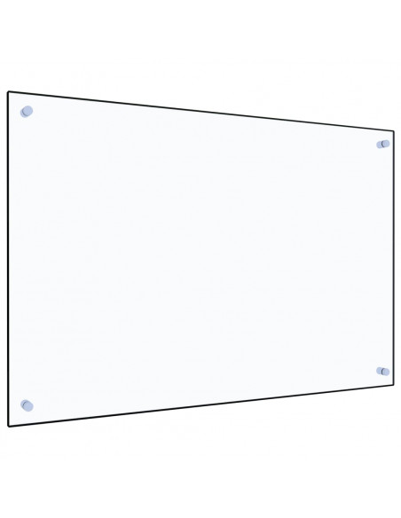 Paraschizzi per Cucina Trasparente 90x60 cm in Vetro Temperato