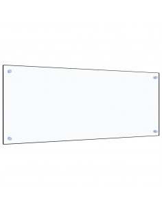 Paraschizzi per Cucina Trasparente 100x40 cm in Vetro Temperato 2