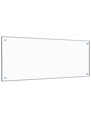 Paraschizzi per Cucina Trasparente 100x40 cm in Vetro Temperato