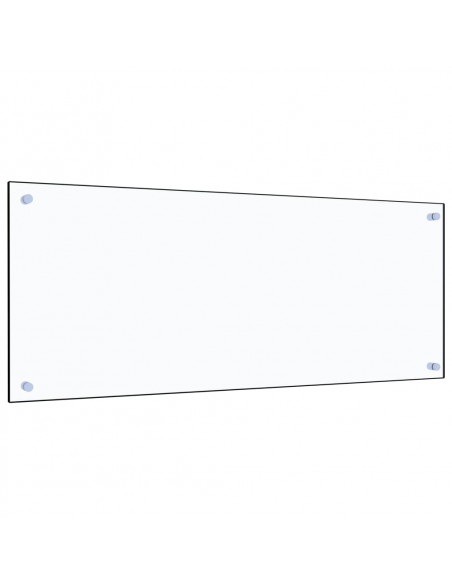 Paraschizzi per Cucina Trasparente 100x40 cm in Vetro Temperato