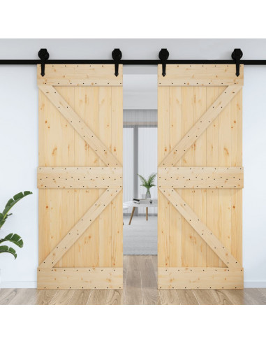 Porta NARVIK 70x210 cm in Legno Massello di Pino