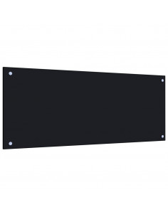 Paraschizzi per Cucina Nero 100x40 cm in Vetro Temperato 2