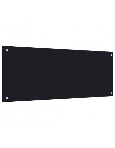 Paraschizzi per Cucina Nero 100x40 cm in Vetro Temperato