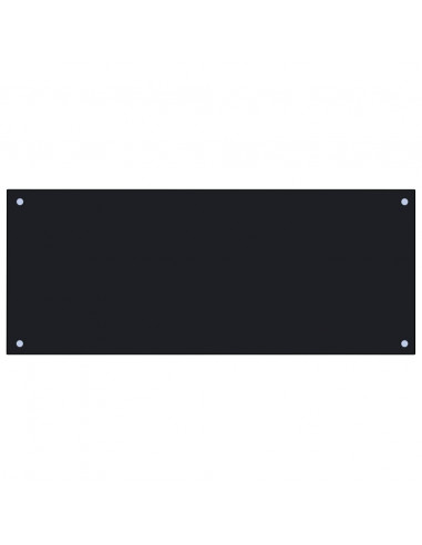 Paraschizzi per Cucina Nero 100x40 cm in Vetro Temperato