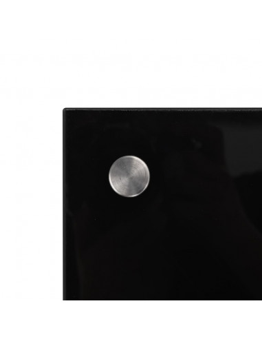 Paraschizzi per Cucina Nero 100x60 cm in Vetro Temperato