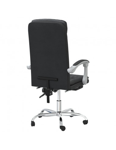 Poltrona da Ufficio Reclinabile Nera in Similpelle