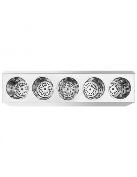 Portaposate con 5 Inserti Rettangolare in Acciaio Inox Portaposate con 5 Inserti Rettangolare in Acciaio Inox
