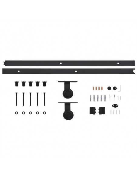 Porta Scorrevole con Set Hardware 70x210 cm Legno Massello Pino