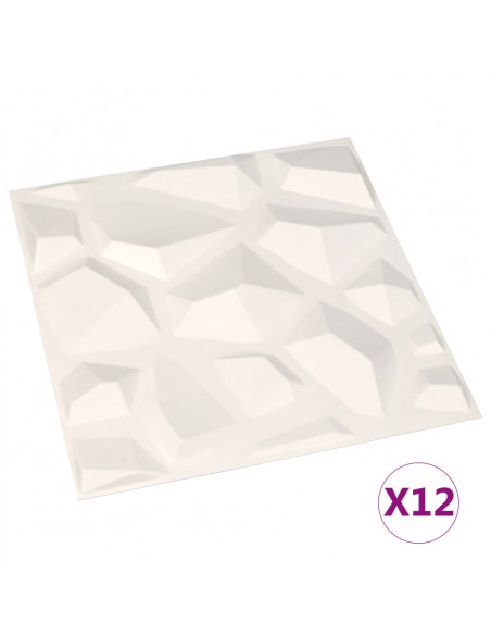 Pannelli a Parete 3D 12 pz 0,5x0,5 m 3 m²