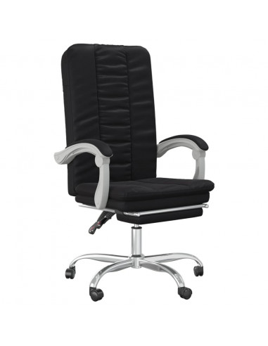 Poltrona da Ufficio Reclinabile Nera in Similpelle