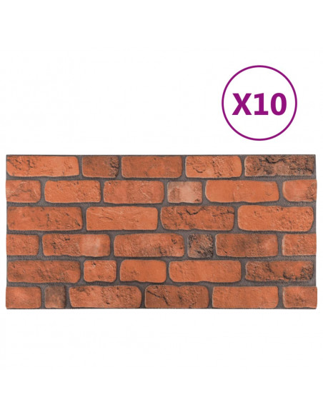 Pannelli Murali 3D con Design a Mattoni Terracotta 10 pz EPS