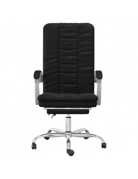 Poltrona da Ufficio Reclinabile Nera in Similpelle
