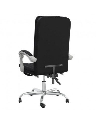 Poltrona da Ufficio Reclinabile Nera in Similpelle