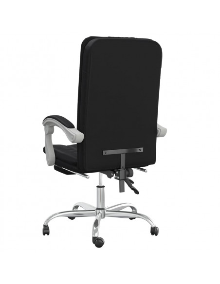 Poltrona da Ufficio Reclinabile Nera in Similpelle