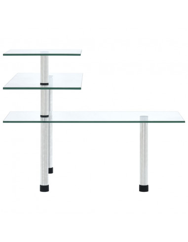 Scaffale da Cucina Angolare a 3 Livelli Vetro temperato