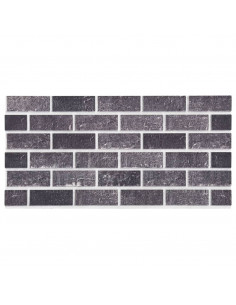 Pannelli Murali 3D con Mattoni Nero e Grigio 10 pz EPS 2