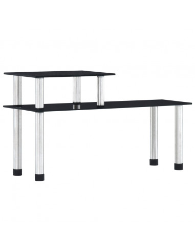 Mensola da Cucina Nera 45x16x26 cm in Vetro Temperato