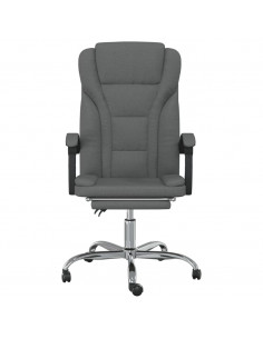 Poltrona da Ufficio Reclinabile Grigio Scuro in Tessuto 2