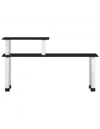 Mensola da Cucina Nera 45x16x26 cm in Vetro Temperato