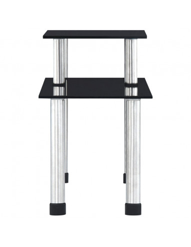 Mensola da Cucina Nera 45x16x26 cm in Vetro Temperato