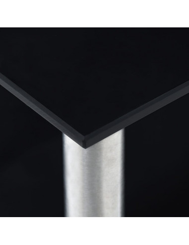 Mensola da Cucina Nera 45x16x26 cm in Vetro Temperato