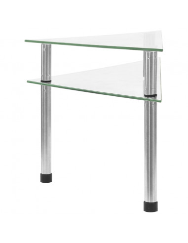 Mensola da Cucina Trasparente 49,5x35x19 cm in Vetro Temperato