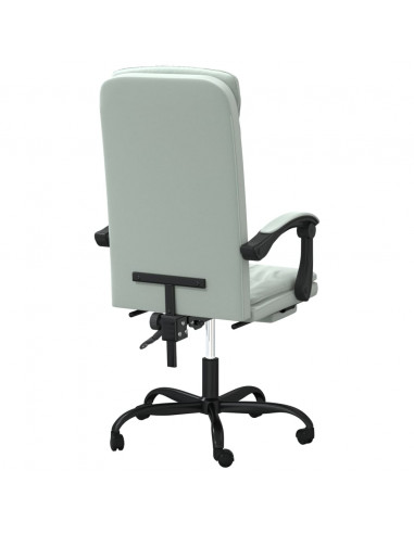 Poltrona da Ufficio Reclinabile Grigio Chiaro in Velluto