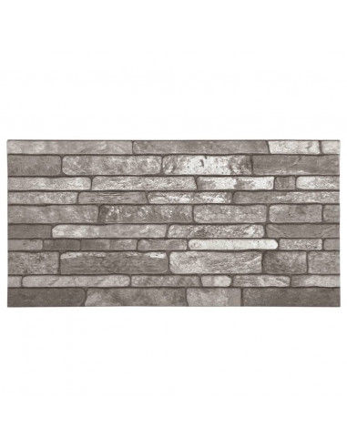Pannelli Murali 3D con Design a Mattoni Grigio Scuro 10 pz EPS