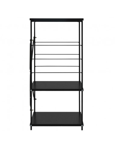 Mobile per Microonde Nero 60x39,6x79,5 cm Legno Multistrato