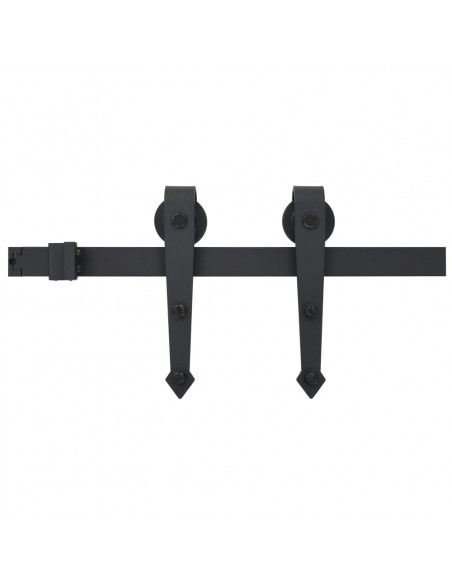 Porta Scorrevole con Set Hardware 85x210 cm Legno Massello Pino