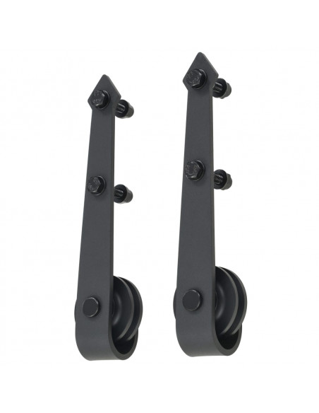 Porta Scorrevole con Set Hardware 85x210 cm Legno Massello Pino
