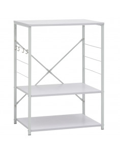 Mobile per Microonde Bianco 60x39,6x79,5 cm Legno Multistrato 2