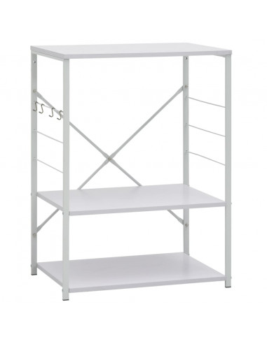 Mobile per Microonde Bianco 60x39,6x79,5 cm Legno Multistrato
