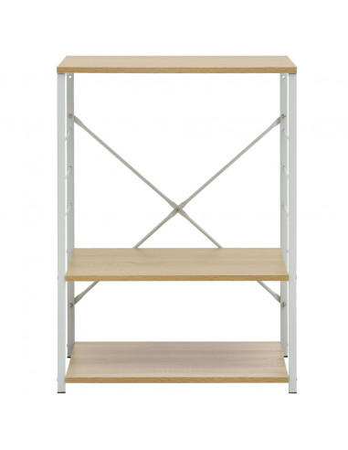 Mobile Microonde Bianco Rovere 60x39,6x79,5cm Legno Multistrato