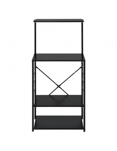 Mobile per Microonde Nero 60x39,6x123 cm Legno Multistrato