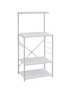 Mobile per Microonde Bianco 60x39,6x123 cm Legno Multistrato 2