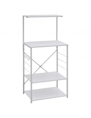 Mobile per Microonde Bianco 60x39,6x123 cm Legno Multistrato