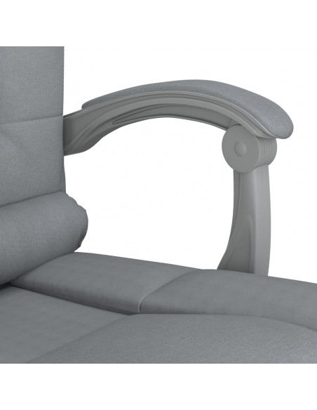 Sedia da Ufficio Massaggio Reclinabile Grigio chiaro in Tessuto