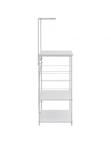 Mobile per Microonde Bianco 60x39,6x123 cm Legno Multistrato