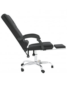 Poltrona da Ufficio Massaggiante Reclinabile Nera in Similpelle 2